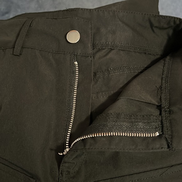 Black Cotton Cargo Parachute Pants/Joggers - Picture 7 of 8